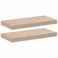 vidaXL Plávajúce police 2 ks 50x23,5x4 cm, kompozitné drevo