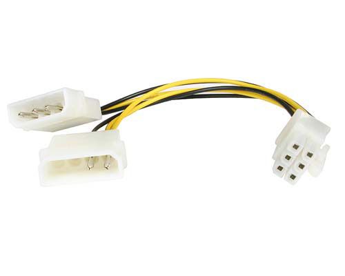 Redukcia napájacia 5.25'' Molex-6 pin pre graf.karty