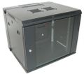 XtendLan 9U/600x550, na zeď, dvoudílný, skleněné dveře Rozvadec, 19", na stenu, dvoudílný, výška 9U, 600 x 550, sklenené dvere, cerný