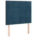vidaXL Posteľný rám boxsping s matracom tmavomodrý 90x190 cm zamat