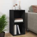 vidaXL Úložný box na vinyly, čierny 71x34x36 cm, kompozitné drevo