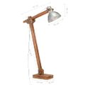vidaXL Stojanová lampa strieborná masívne mangovníkové drevo E27