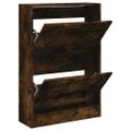 vidaXL Botník dymový dub 60x21x87,5 cm kompozitné drevo