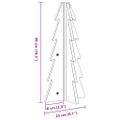 vidaXL Drevený vianočný stromček biely 49 cm masívna borovica