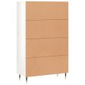 vidaXL Vysoká skrinka lesklá biela 69,5x31x115 cm kompozitné drevo