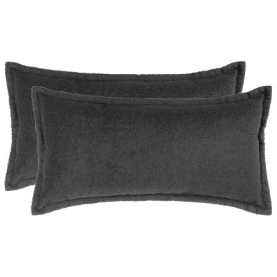 vidaXL Poťah na podložku 2 pcs HOUTEN Tmavosivá 40 x 70 cm Bouclé