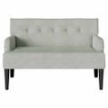 vidaXL Chesterfield lavica Svetlosivá 112 x 65,5 x 75 cm Zamat