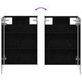 vidaXL Kúpeľňová zrkadlová skrinka Čierny dub 43 x 11,5 x 60,5 cm