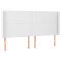 vidaXL Boxspring posteľ s matracom a LED biela 160x200 cm umelá koža