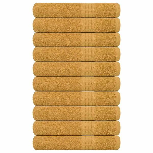 vidaXL Uteráky FROGN 10 ks zlaté 100x200 cm 360 g/m²