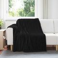 vidaXL Prikrývky na hodenie 6 ks Čierna 200 x 150 cm 4.75 kg Flís