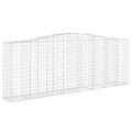vidaXL Oblúkové gabionové koše 9 ks 400x50x140/160 cm pozink. železo
