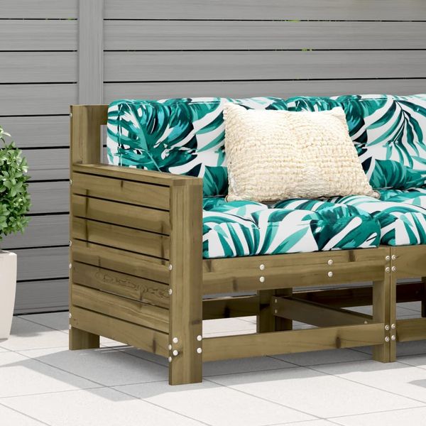 vidaXL Záhradná pohovka s opierkou ruky 69x62x70,5 cm impreg. borovica