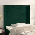 vidaXL Čelo postele so záhybmi tmavozelený 103x16x118/128 cm zamat