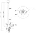 Neomounts  FPMA-C340BLACK / Flat Screen Ceiling Mount (Height: 106-156 cm) / Black Držák, VESA, stropní, pro monitor, úhloprícka 32"-75", náklon 25°, otácení 360°, rotace 6°, nosnost 50kg, cerný