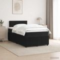 vidaXL Posteľ boxspring s matracom Čierna 120 x 190 cm Zamat