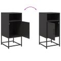 vidaXL Nočný stolík čierny 36x39x78 cm oceľ