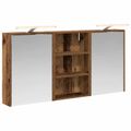 vidaXL Set kabinetov do kúpeľne 3 ks 126 x 16 x 62.5 cm