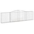vidaXL Oblúkové gabiónové koše 4ks 400x30x100/120cm pozinkované železo