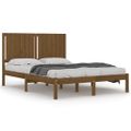 vidaXL Posteľný rám medovo-hnedý borovicový masív 140x190 cm