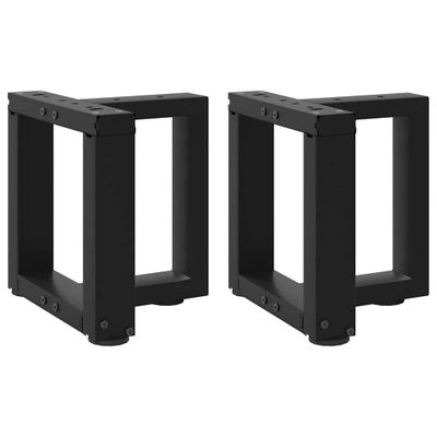 vidaXL Nohy konferenčného stolíka v tvare T, 2 ks, čierne, 30x25x(30-31) cm, oceľové