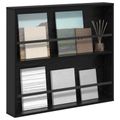 vidaXL Regál na časopisy Čierny dub 80 x 12 x 70 cm Kompozitné drevo
