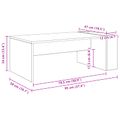 vidaXL Konferenčný stolík Dymová dub 95 x 50 x 34 cm Kompozitné drevo