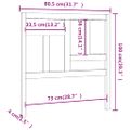 vidaXL Čelo postele sivé 80,5x4x100 cm masívna borovica