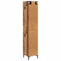vidaXL Highboard Staré drevo 34,5 x 34 x 180 cm Kompozitné drevo