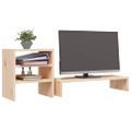 vidaXL Stojan na monitor 81x20x30 cm masívna borovica