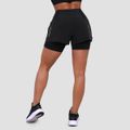 Dámske bežecké šortky 2in1 Pulse Black - GymBeam, veľkosť S, veľkosť oblečenia S