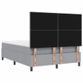 vidaXL Posteľ s pružinovým rámom Svetlosivá 160 x 200 cm látka