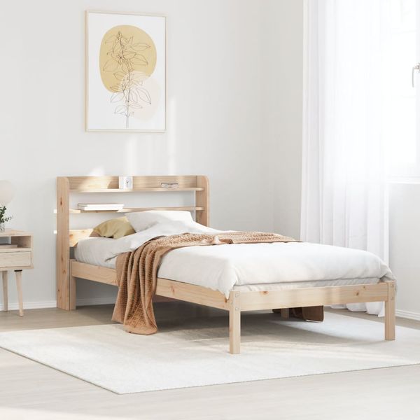vidaXL Posteľ bez matraca 90x190 cm masívna borovica