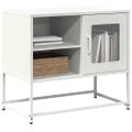 vidaXL TV skrinka biela 68x39x60,5 cm oceľ