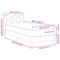 vidaXL Posteľ s pružinovým rámom s vankúšom Čierna 80 x 200 cm látka