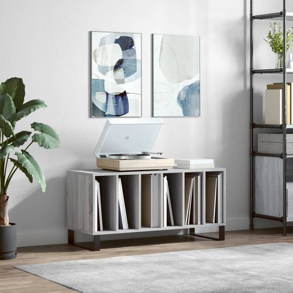 vidaXL Skrinka na platne sivá sonoma 100x38x48 cm kompozitné drevo