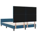 vidaXL Posteľ s pružinovým rámom Tmavomodrá 160 x 200 cm Zamat