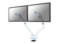 Montážna sada (úchyt na stôl) - plný pohyb - pre 2 LCD displeje - biela - veľkosť obrazovky: 10"-32" - upevnenie svorkou, priechodka