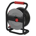Predlžovací kábel EMOS P084504 PROFI na bubne 50 m / 4 zás. / čierny / guma-neoprén / 230V / 1,5 mm2