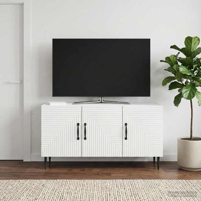 vidaXL TV skrinka Biela 99 x 34,5 x 50 cm Kompozitné drevo
