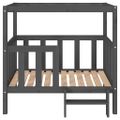 vidaXL Posteľ pre psa sivá 105,5x83,5x100 cm borovicový masív