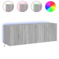 vidaXL TV nástenné skrinky s LED svetlami 2 ks sivé sonoma 60x35x41 cm