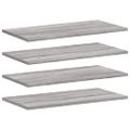 vidaXL Nástenné police 4 ks sivé sonoma 60x20x1,5 cm kompozitné drevo