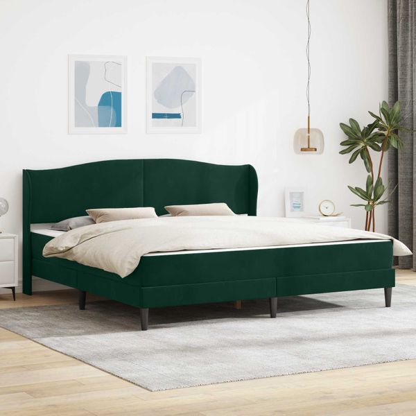 vidaXL Rám postele s čelnou doskou Čierna 180 x 200 cm Zamat