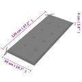 vidaXL 2-miestna záhradná lavica s vankúšom 120 cm eukalyptový masív