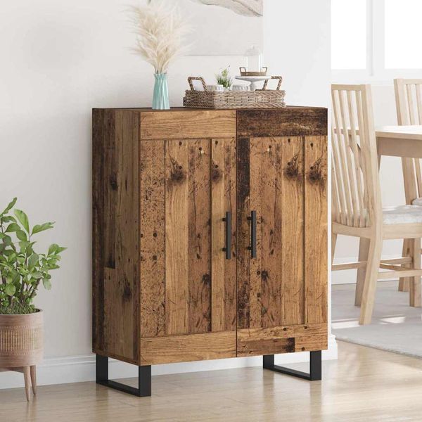 vidaXL Servírovacia skriňa Staré drevo 69,5 x 34 x 90 cm