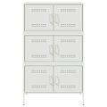vidaXL Vysoká skrinka biela 68x39x113 cm oceľ