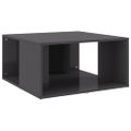 vidaXL Konferenčné stolíky 4ks lesklé sivé 33x33x33cm kompozitné drevo