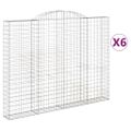 vidaXL Oblúkový gabionový kôš 6 ks 300x30x220/240cm pozinkované železo
