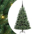 vidaXL Umelý Sklápací Vianočný Stromček Zelená 120 cm PVC a kov